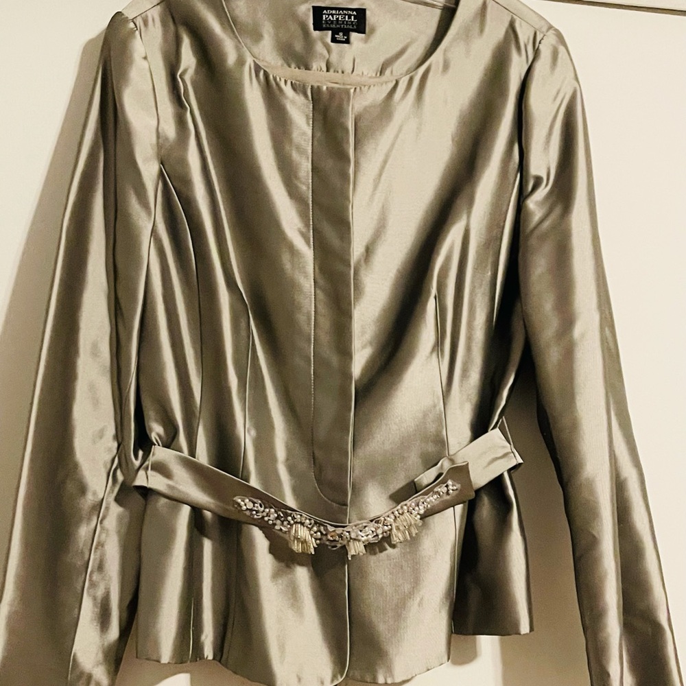 Beautiful silver jacket great for any event , worn once 🙌